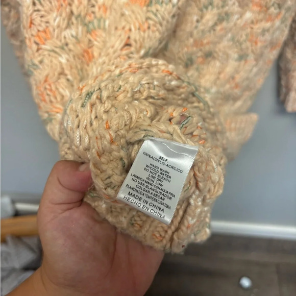 Listicle Cream & Colorful Knit Sweater - Picture 4 of 4